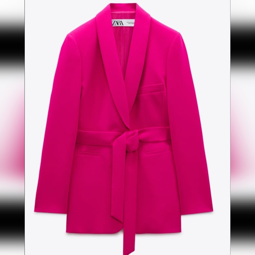 ZARA BELTED TUXEDO COLLAR BLAZERBRAND NEW WITH TAGS